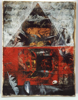 Pictura Metaphysica: Red pyramid,black square